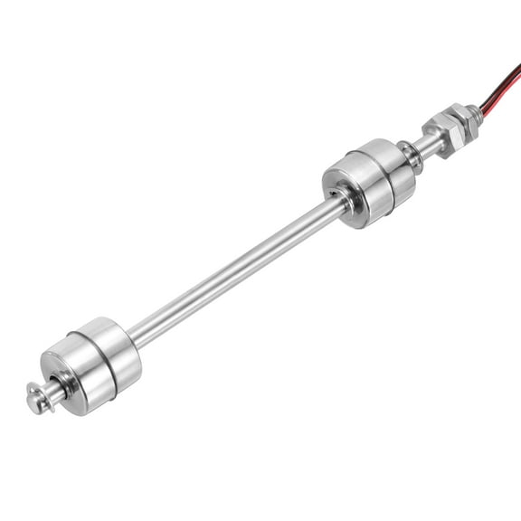 Stainless Steel Float Switch, 200mm Rod 110V DC 0.5A Vertical Double Tank Liquid Level Controller for Pump/Alarm 1 Pcs
