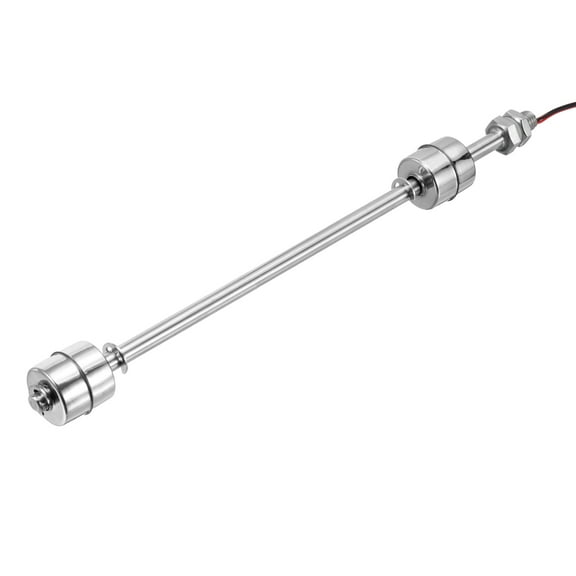 Stainless Steel Float Switch, 250mm Rod 110V DC 0.5A Vertical Double Tank Liquid Level Controller for Pump/Alarm 1 Pcs