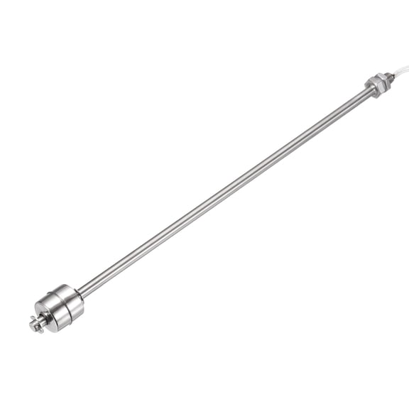 Stainless Steel Float Switch, 300mm Rod 110V DC 0.2A Vertical Single Tank Liquid Level Controller for Pump/Alarm 1 Pcs