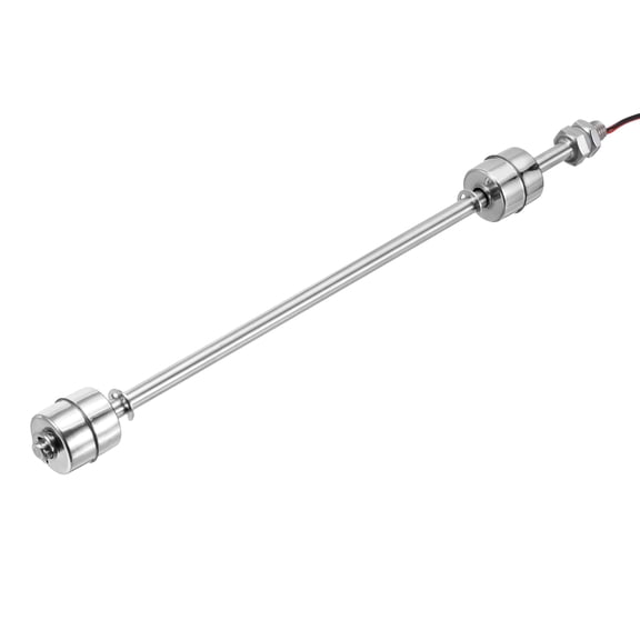 Stainless Steel Float Switch, 300mm Rod 110V DC 0.5A Vertical Double Tank Liquid Level Controller for Pump/Alarm 1 Pcs