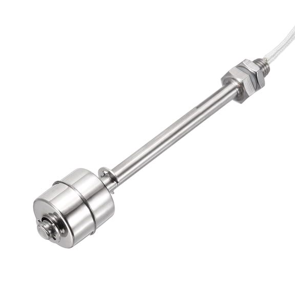 Stainless Steel Float Switch, 75mm Rod 110V DC 0.5A Vertical Single Tank Liquid Level Controller for Pump/Alarm 1 Pcs