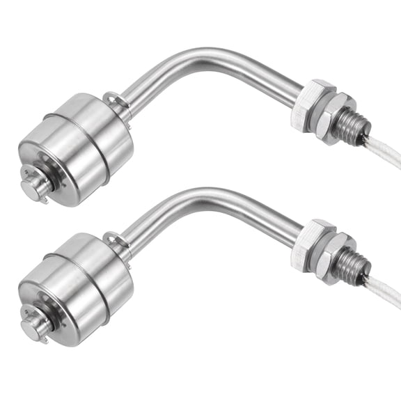 Stainless Steel Float Switch, 78mm Rod 110V DC 0.5A Horizontal Single Tank Liquid Level Controller for Pump/Alarm 2 Pcs