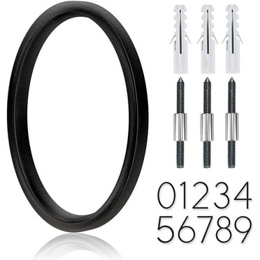 Stainless Steel Floating Door Number, 5 inches (approx. 12.7 cm), Rust Resistant House Number Decorative Address Sign, Coated Black, 911 Visible Sign, Numeric (0)