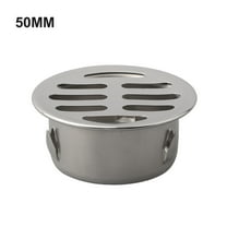 Stainless Steel Floor Drain 50-200mm Round Roof Drain Plug in Type for Outdoor Balcony Garden Anti Clogging Silver Drain Grate Sleeve