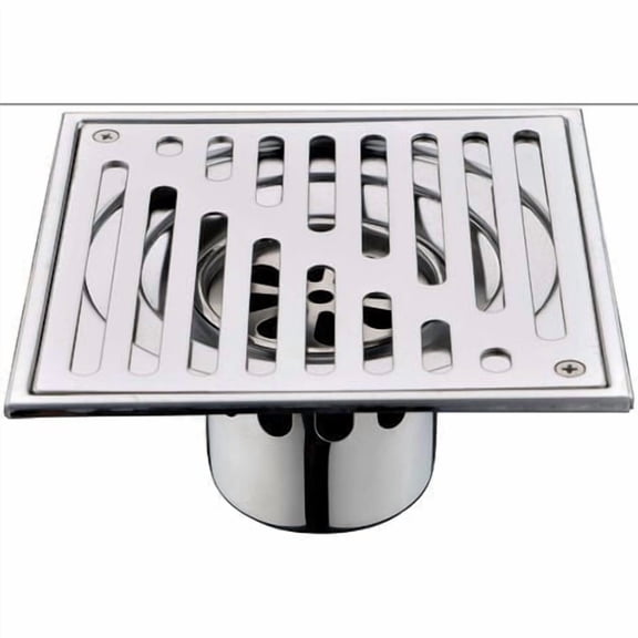 Stainless Steel Floor Drain Anti-Odor Square Bathroom Waste Gate Shower Drainer with Large Caliber, 150 150mm