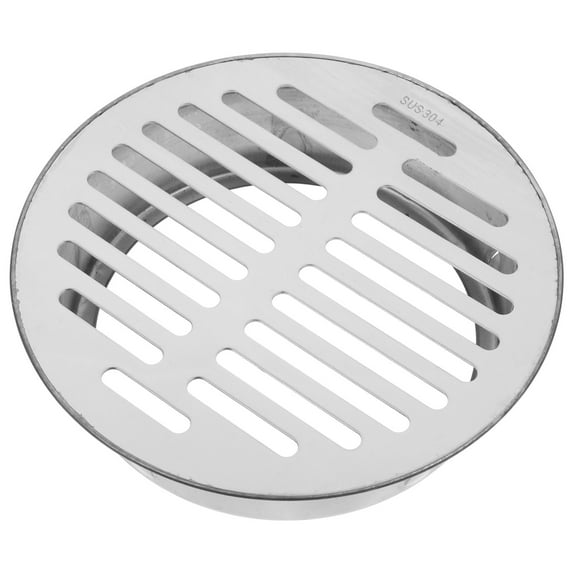 FENGGUIQU Round Stainless Steel Floor Drain Cover with Metal Filter, Outdoor and Indoor Drainage Grate