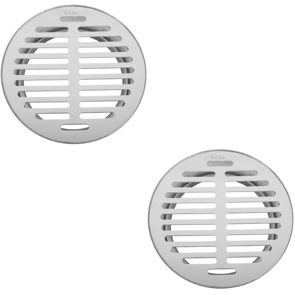 Stainless Steel Floor Drain Cover Outdoor Filter Garden 304 Roof Cap Metal Set 2