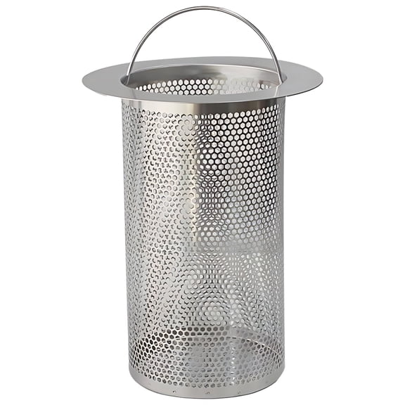 Stainless Steel Floor Drain Filter with Handle, 4.3x3x5.7in Anti-Clog Mesh Screen Hair Catcher, Quick Drain Easy to Clean Strainer for Bathroom & Kitchen