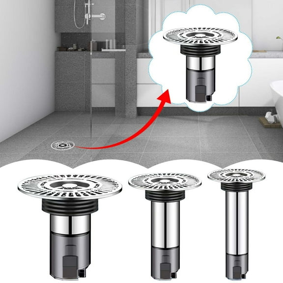 Stainless Steel Floor Drain | Insect-Proof & Deodorizing | Deep Water Sewer with Anti-Clog Mechanism | Universal Fit for Bathroom | 7cm, 11cm, 15cm Sizes | Easy Installation