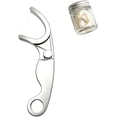 thumbnail image 1 of Stainless Steel Floss Pick, Floss Holder with Keychain Loop Portable Oral Care Tool, Stainless Steel Floss Holder Reusable Minimalist Permanent Teeth Cleaner, 1 of 8
