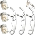 thumbnail image 1 of Stainless Steel Floss Pick, Reusable Metal Dental Flosser with Keychain Loop, Stainless Steel Floss Holder and Refillable Floss Pick, Portable Oral Care Tool, 1 of 8