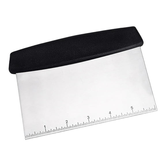 Stainless Steel Flour Dough Scraper - Comfortable Handle, Versatile for Cutting Dough/Vegetables, Dishwasher Safe