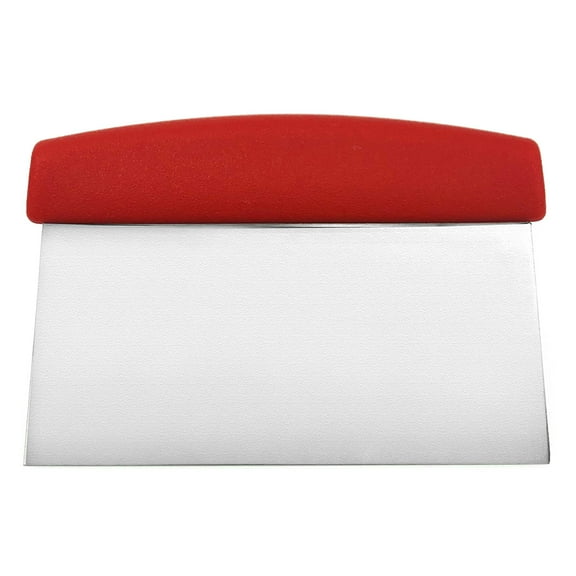 Stainless Steel Flour Dough Scraper Milk Candy Cutter Kitchen Pastry Baking Tool Red Stainless Steel Plastic