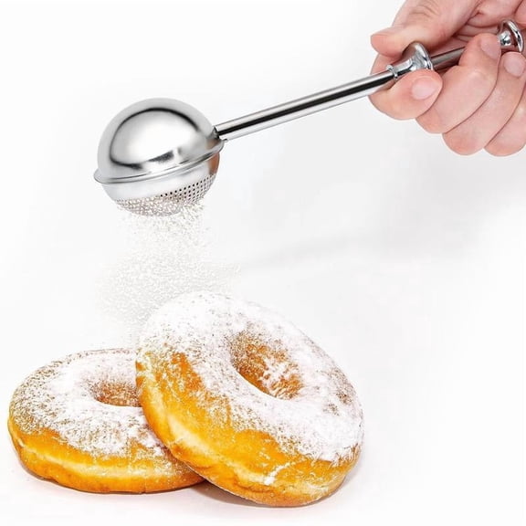 Stainless Steel Flour Duster for Baking, Long Handle Flour Sifter, Powdered Sugar Shaker Duster, Baking Sifter, Modern Kitchen Gadgets, Baking Supplies, Kitchen Accessories, Kitchenware