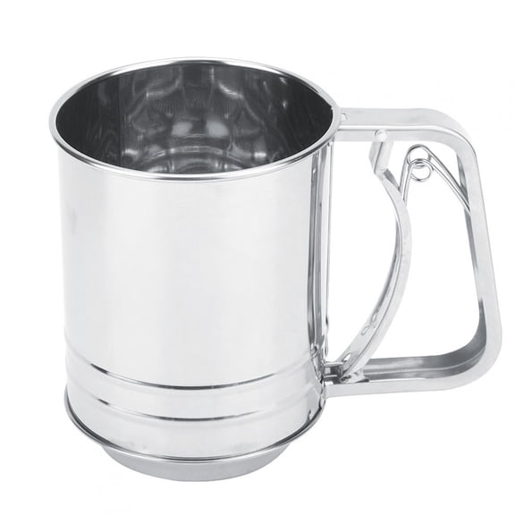 Stainless Steel Flour Sifter - Double Layer Manual Sieve & Strainer for Baking