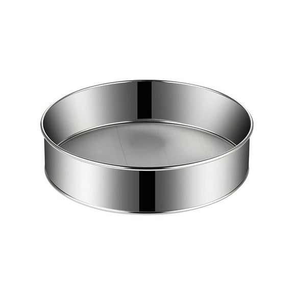 Stainless Steel Flour Sifter Fine,60 Mesh Round Flour Sifter for Baking 6" Diameter x 2" High; Mesh-Hole Size 0.6mm