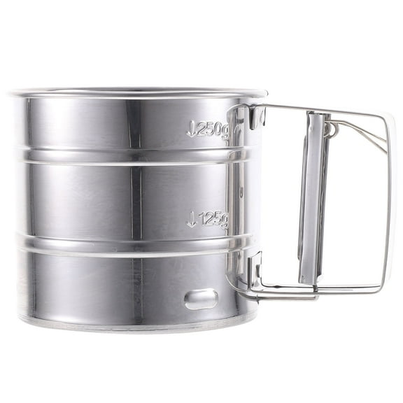 Practical 1 Cup Semi Automatic Flour Powder Sifter for Cake Bread Baking