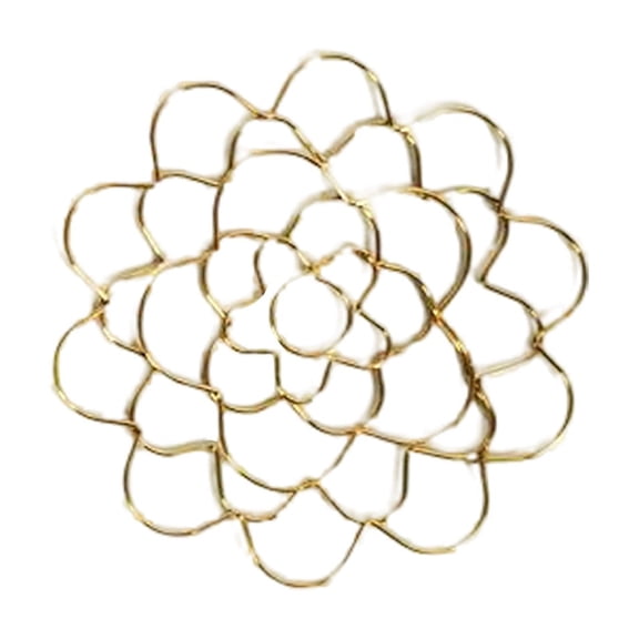 Stainless Steel Flower Arrangement Grid Reusable Floral Wire Vase Holder DIY Bouquet Positioning Tool For Flower Arranging(Gold-4In)