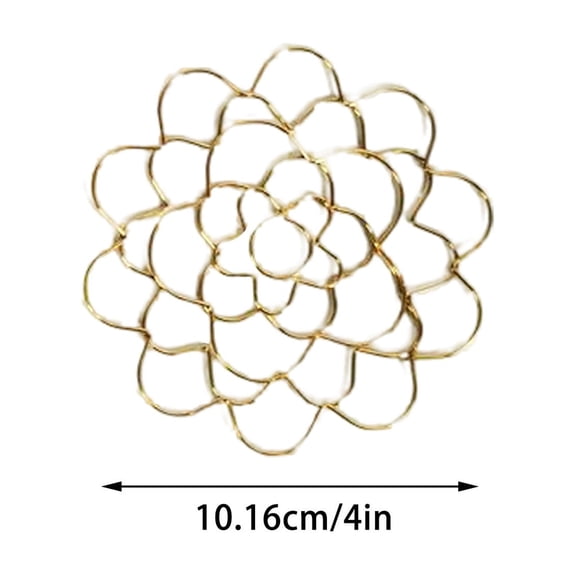 Stainless Steel Flower Arrangement Grid Reusable Wire Flower Holder Insert For Vase Floral Arranger Tool Bouquet Diy Flower Decor(Gold-10.1Cm)