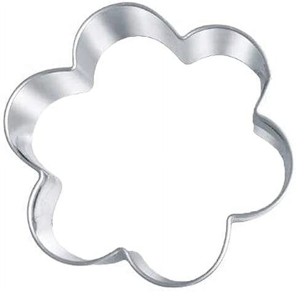 HARFINGTON 5-Piece Flower Cookie Cutter Set - Stainless Steel, 5 Sizes (1.18" To 2.76") | Durable Baking Tool For Biscuits & Cookies
