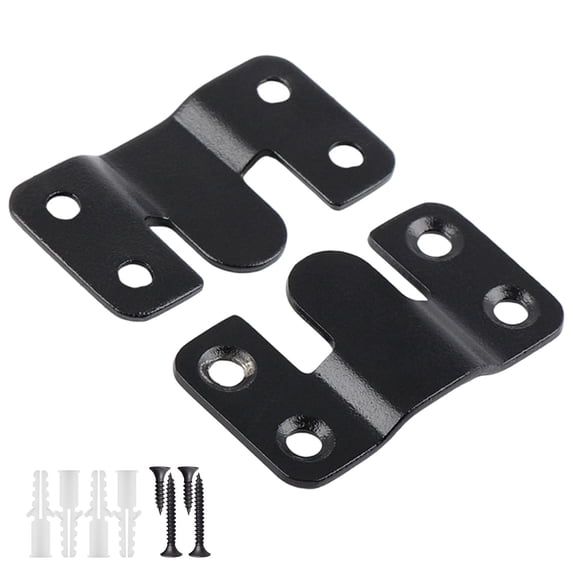 Stainless Steel Flush Mount Bracket, Detachable and Reusable Picture Hanging Hooks for Wall, Heavy Duty Photo Frame Hook, Furniture Connector for Headboard and Mirror Mounting