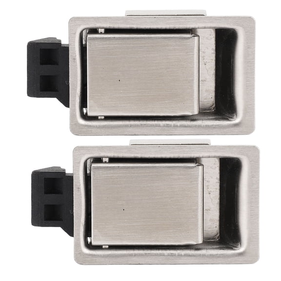 Stainless Steel Flush Mount Toolbox Handle Latch Lock Set, 1.69 x 1.10 inches / 43 x 28 mm Heavy Duty Paddle Latch for RV Trailer Boat and Electrical Control Cabinets (Pair of 2)