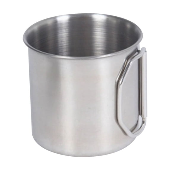 Stainless Steel Foldable Cup, Portable and Collapsible Travel Mug for Camping, Hiking, Picnics, and Backpacking, Rust-Resistant and Durable Outdoor Camping Drinkware