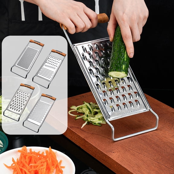 Stainless Steel Foldable Double-Sided Grater for Cheese, Potatoes, and Citrus – Multi-Functional Kitchen Tool with Ergonomic and Easy-Clean Design