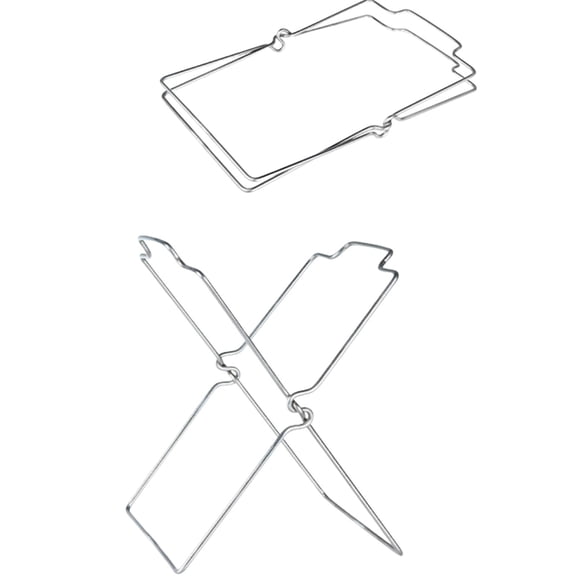 Stainless Steel Foldable Garbage Bag Holder Stand, Space Saving Trash Bag Rack for Kitchen Countertop Desk, Portable Hanging Waste Bin for Home Office Workplace Organization, 1 Trash Rack