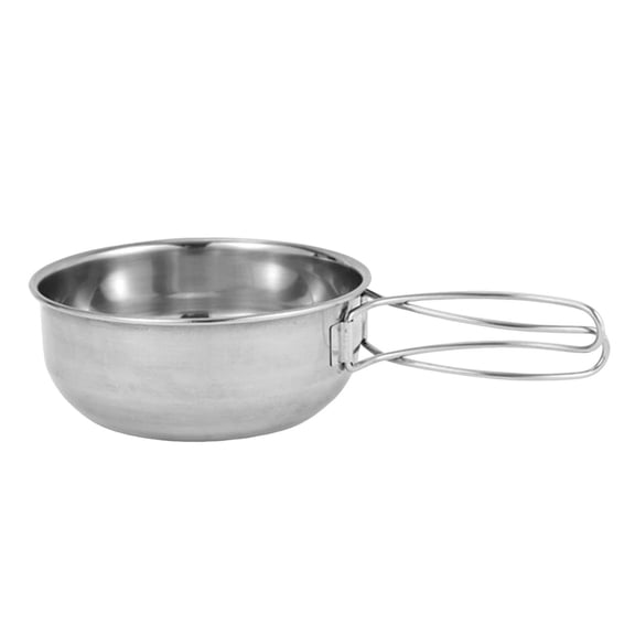 Stainless Steel Folding Bowl Portable Outdoor Camping Hiking Backpacking BBQ Picnic Travel Food Grade Collapsible Cooking Serving Bowl Dishware