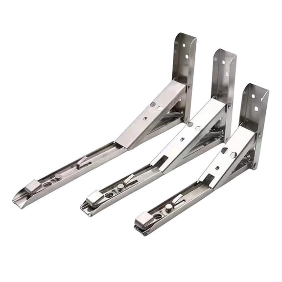 Stainless Steel Folding Bracket Wall Mounted Triangle Shelf Floating Shelf Folding Bracket Kitchen Shelf Bracket