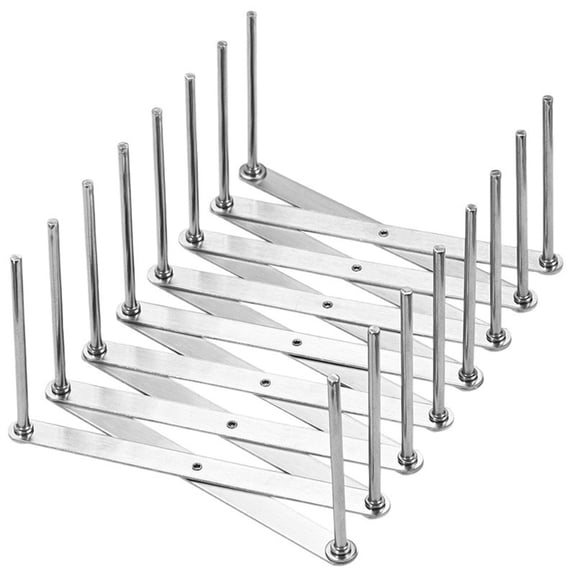 Stainless Steel Folding Dish Storage Rack Space-Saving Drainer Organizer Multipurpose Scalable Dishes DrainerLong 7-grid design