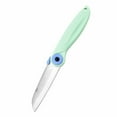 thumbnail image 1 of Stainless Steel Folding Fruit Knife - Portable Peeling Mini Knife for Outdoor Use, Ergonomic Handle, Durable Sharp Blade, Ideal for Picnics and Family Gatherings, Green Color, 11x3x1cm, 1 of 7