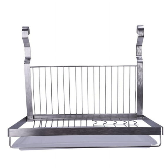 Stainless Steel Folding Hanging Dish Rack Draining Bowl Rack Plates