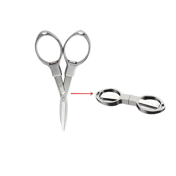 Stainless Steel Folding Scissors Mini Travel Scissors Portable Pocket Scissors for Sewing Tinys Scissors Silvers