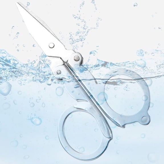Stainless Steel Folding Scissors for Travel, Nail Clippers, and Fishing - Lightweight Portable Small Scissors for Home Daily Use