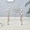 thumbnail image 1 of Stainless Steel Folding Table Frame,Multifunctional Folding Table Bases for Space-Saving,Silver, 1 of 7
