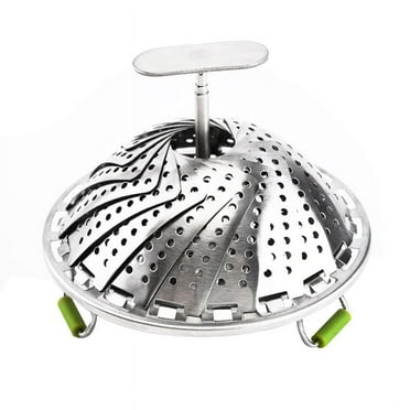 Stainless Steel Folding Vegetable Steamer Basket,Insert for Cooking Food,Expandable to Fit Various Size Pot(5.1-9Inch)