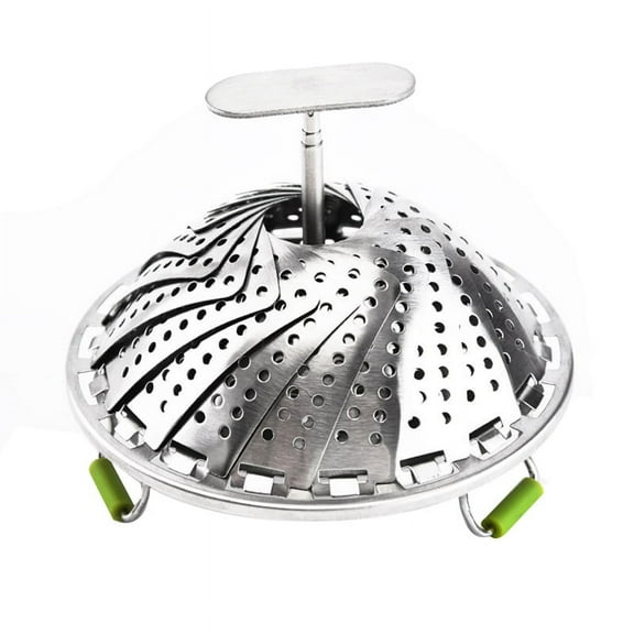 Stainless Steel Folding Vegetable Steamer Basket,Insert for Cooking Food,Expandable to _wm25