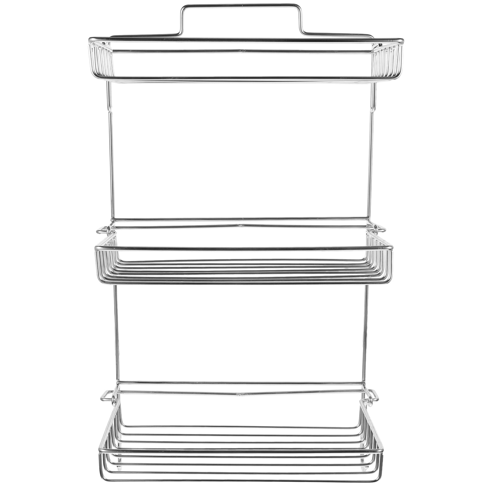 Stainless Steel Folding Wall Mount Storage Rack with Hook Foldable No