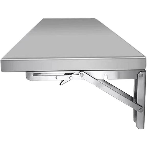 Stainless Steel Folding Wall Shelf,Food Truck Accessories,Folding Wall Shelf,Folding Concession Shelf Drop Down 48" X 12" Food Truck Kitchen, Restaurant, Garage, Laundry, Utility Room