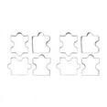 thumbnail image 1 of Stainless Steel Fondant Biscuit Cookie Cutter Cake Pastry Cookie Cutter Puzzle Mold 8 Pcs,8 x biscuit shapes,silver, 1 of 6