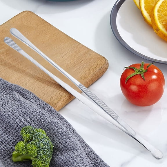 Stainless Steel Food Clips Secure Grip Kitchen BBQ Clamps for Steak,Bread,Pancakes,Eggs Non-,Rust-Proof,Multi-Purpose Cooking Utensils Ideal for Grilling,Baking,Buffet Camping