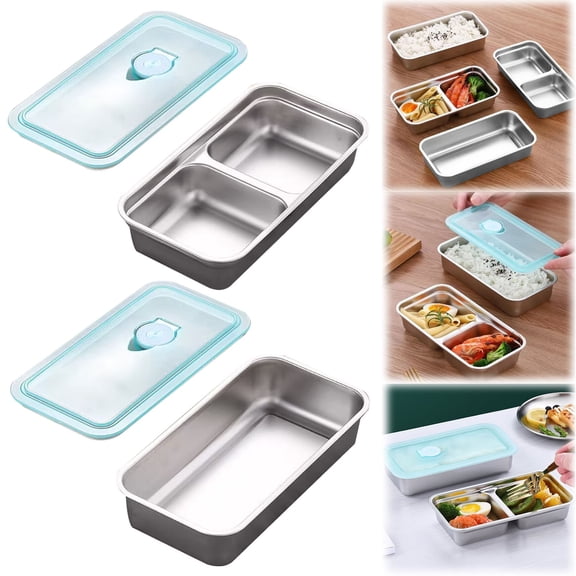 Stainless Steel Food Containers With Lid Metal Bento Lunch Box Stainless Steel Food Storage Containers,Reusable Dishwasher Snack Boxes for Work