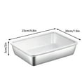 thumbnail image 1 of Stainless Steel Food Prep Container with Lid for Refrigerator Oven Use Stackable Rectangular Pan, 1 of 4