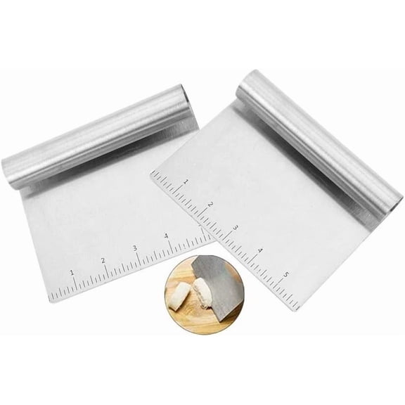 Stainless Steel Food Scraper And Chopper Large Griddle Spatula Kitchen Tool
