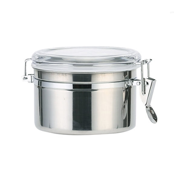 Stainless Steel Food Secure Buckle & Sealed Lid Versatile Capacity Options Smooth Mirror-Polished Finish Sealed Preservation Jar Milk Powder Coffee Beans Tea Storage Buckle Preservation Jar Tea Jar