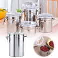 thumbnail image 1 of Stainless Steel Food Storage Canister Airtight Sealing Container for Coffee Tea Milk Powder Organizer Kitchen Pantry Keep Fresh, 1 of 7