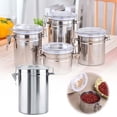 thumbnail image 1 of Stainless Steel Food Storage Canister Airtight Sealing Container for Coffee Tea Milk Powder Organizer Kitchen Pantry Keep Fresh, 1 of 7