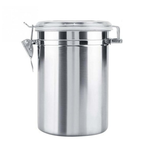 Stainless Steel Food Storage Canister Airtight Sealing Container for Coffee Tea Milk Powder Organizer Kitchen Pantry